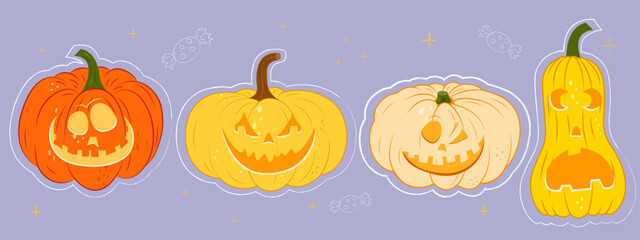 Set of scary Halloween.