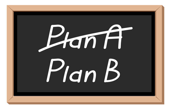plan a written on blackboard, vector illustration 