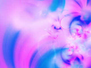 blue and purple abstract fractal background 3d rendering illustration