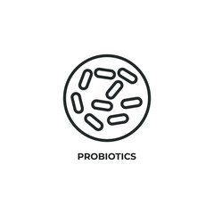 probiotics line icon. linear style sign for mobile concept and web design. Outline vector icon. Symbol, logo illustration. Vector graphics