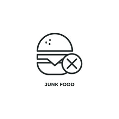 junk food line icon. linear style sign for mobile concept and web design. Outline vector icon. Symbol, logo illustration. Vector graphics