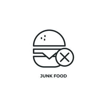 junk food line icon. linear style sign for mobile concept and web design. Outline vector icon. Symbol, logo illustration. Vector graphics