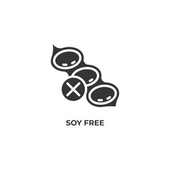 soy free vector icon. filled flat sign for mobile concept and web design. Symbol, logo illustration. Vector graphics