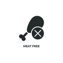 meat free vector icon. filled flat sign for mobile concept and web design. Symbol, logo illustration. Vector graphics