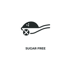 sugar free vector icon. filled flat sign for mobile concept and web design. Symbol, logo illustration. Vector graphics