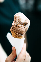 hand holding ice cream 