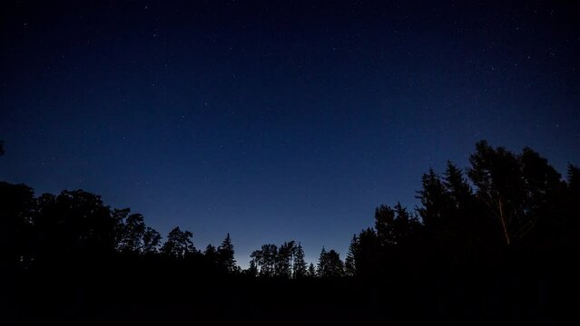 Night sky time lapse with NLC clouds.