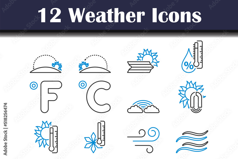 Canvas Prints weather icon set