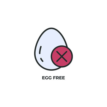 egg free vector icon. Colorful flat design vector illustration. Vector graphics