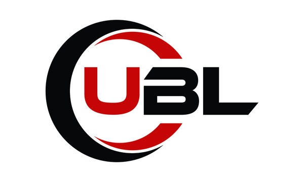UBL swoosh three letter logo design vector template | monogram logo | abstract logo | wordmark logo | letter mark logo | business logo | brand logo | flat logo | minimalist logo | text | word | symbol