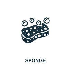 Sponge icon. Monochrome simple line Housekeeping icon for templates, web design and infographics