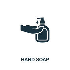 Hand Soap icon. Monochrome simple line Housekeeping icon for templates, web design and infographics
