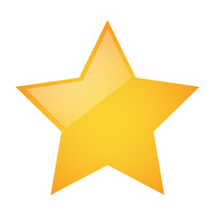 Star vector icon. Star symbol isolated on white background. Element for customer product rating review, flat icon for apps and websites. Achievements for games.