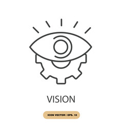 vision icons  symbol vector elements for infographic web