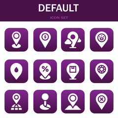 default icon set. Vector illustrations related with Placeholder, Placeholder and Placeholder