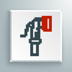 Fototapeta premium Line Garden hose icon isolated on white background. Spray gun icon. Watering equipment. Colorful outline concept. Vector