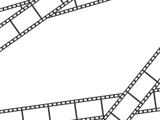 シンプルな映像写真フィルムのフレーム白背景イラスト
