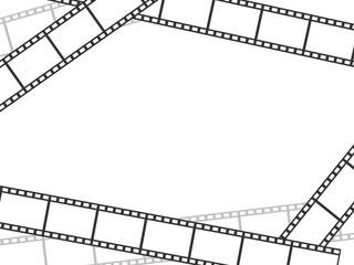 シンプルな映像写真フィルムのラインフレームイラスト