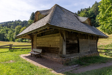 Fototapeta na wymiar Old wooden water mill in the Black Forest. Glottertal. Baden-Wuerttemberg. Germany