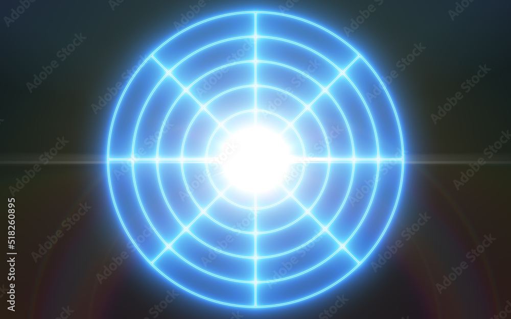 Poster abstract network background.circle line blue light technology.digital futuristic web background