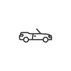 Cabriolet car line icon