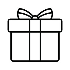 Present gift box icon. Vector isolated elements. Christmas gift icon illustration vector symbol. Surprise present linear design. Stock vector.