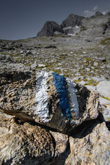 hiking in the mountains