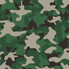 Fototapeta premium Camouflage seamless pattern modern. Abstract camo of spots. Print on fabric and textiles. Vector