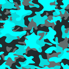 Camouflage seamless pattern modern. Abstract camo of spots. Print on fabric and textiles. Vector