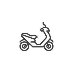 Fototapeta na wymiar Moped scooter line icon