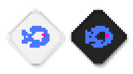 Obraz premium Line Fishing bucket with fish icon isolated on white background. Fish in a bucket. Colorful outline concept. Vector