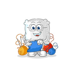 sugar sack tailor mascot. cartoon vector