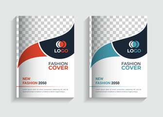 Fashion book cover design template. New fashion 2022. fashion design. cover template. social media design. creative book cover design. Bifold brochure. brochure template. corporate and education cover