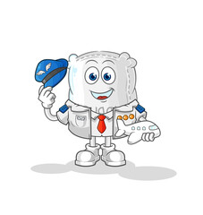 sugar sack pilot mascot. cartoon vector