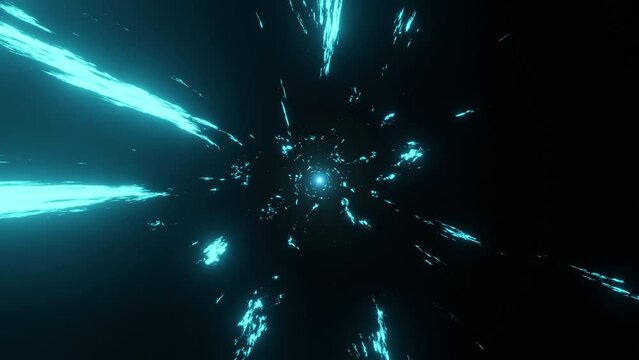 This is a stock motion graphic that shows abstract blue plasm on a seamless loop.