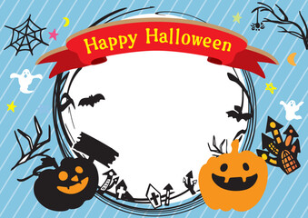 かわいいハロウィン　背景イラスト