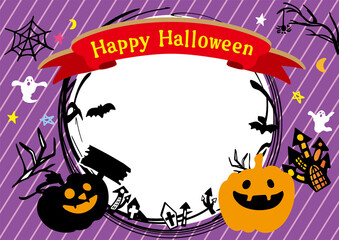 かわいいハロウィン　背景イラスト