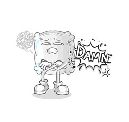 Obraz premium sugar sack very pissed off illustration. character vector