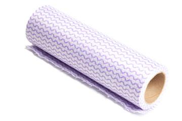 Kitchen towel roll isolated on a white background