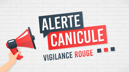Alerte canicule, vigilance rouge - obrazy, fototapety, plakaty