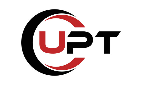 UPT swoosh three letter logo design vector template | monogram logo | abstract logo | wordmark logo | letter mark logo | business logo | brand logo | flat logo | minimalist logo | text | word | symbol