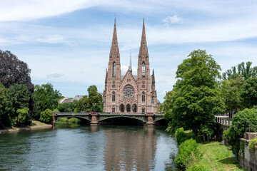 Fototapeta na wymiar Church of St. Paul in Strasbourg. Alsace. France