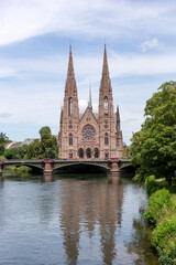 Fototapeta na wymiar Church of St. Paul in Strasbourg. Alsace. France