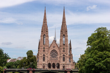 Church of St. Paul in Strasbourg. Alsace. France