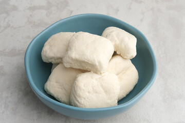 Tahu Putih or Tofu, one of raw ingredient food made from fermented soybean extract. 
