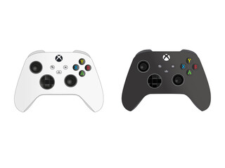 Xbox white and black Gamepads