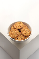Butter biscuits. Sweet cookies on plate