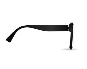 Black glasses side view template