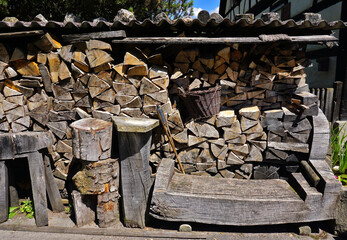Brennholzstapel; wood pile