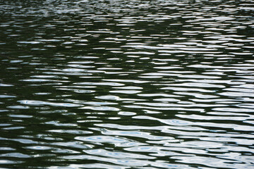 Ripples on water surface - sky reflection